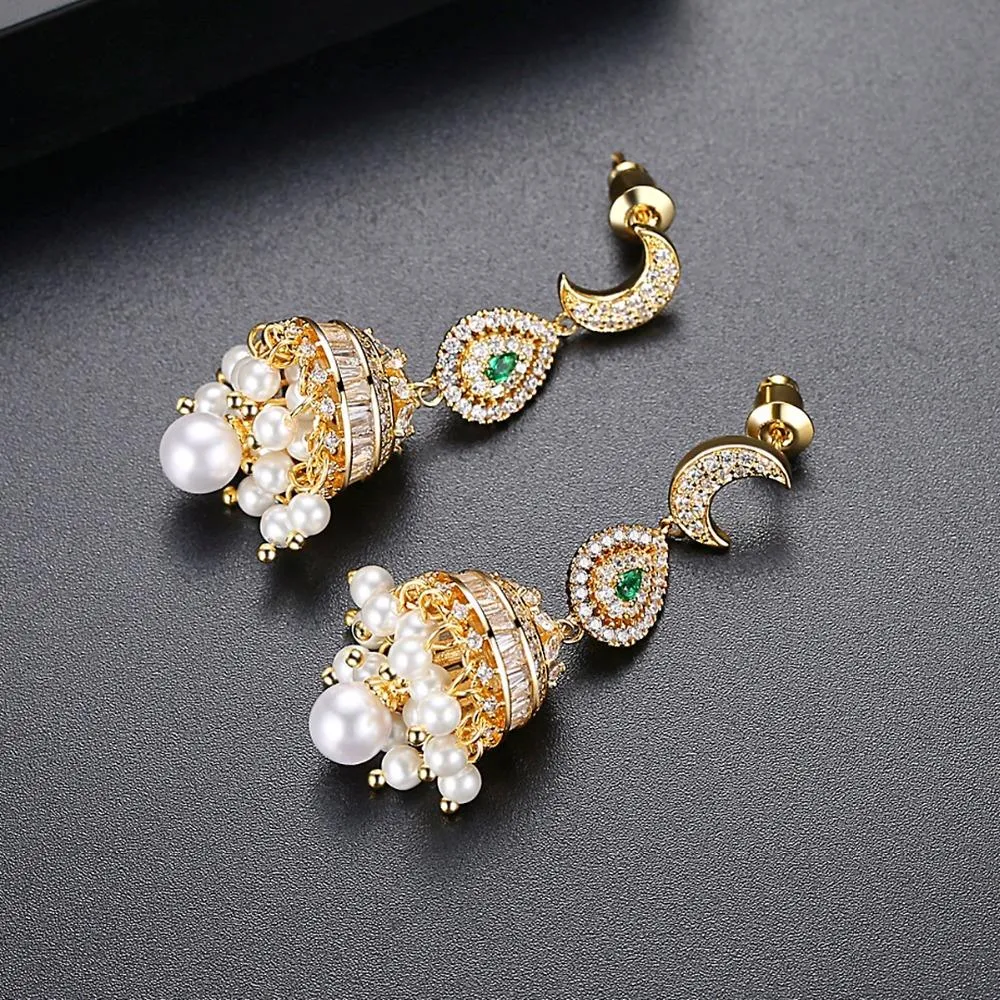 Long Dangle Festive CZ Jhumki / Jhumka