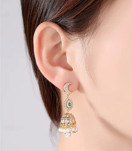 Long Dangle Festive CZ Jhumki / Jhumka