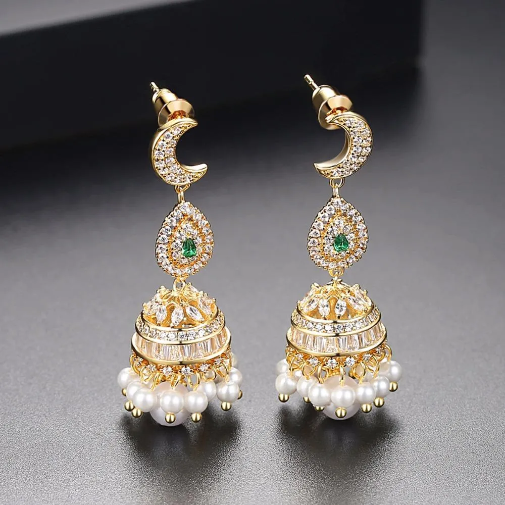 Long Dangle Festive CZ Jhumki / Jhumka