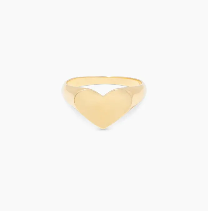 Louise Heart Signet Ring