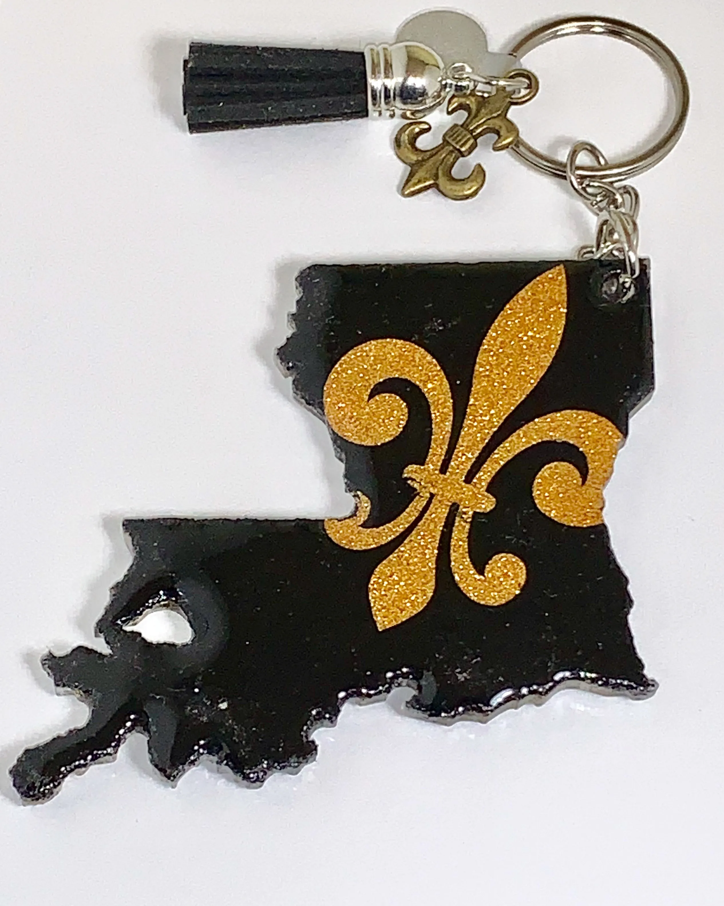 Louisiana Fleur de Lis Keychain