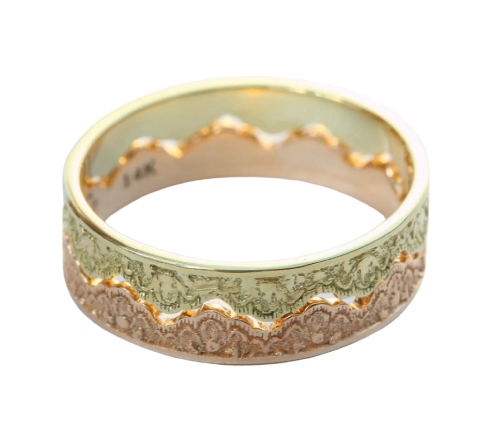 Maeve Lace Crown Wedding Bands