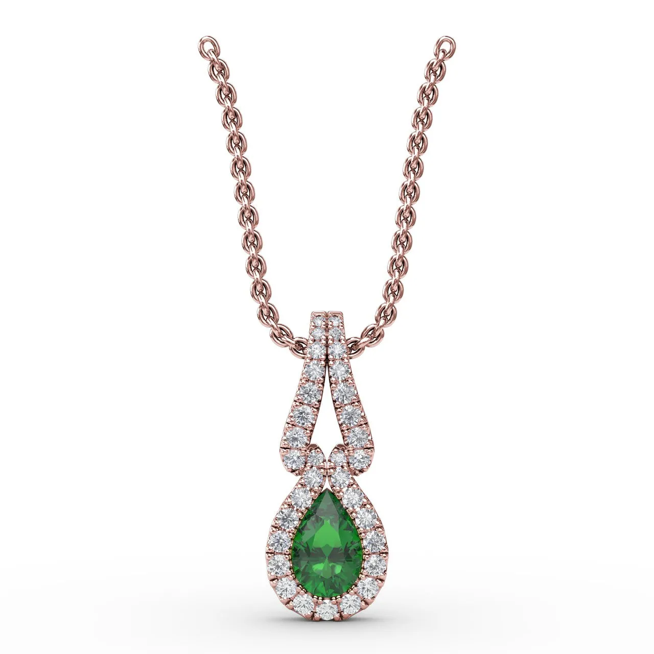 Make A Statement Emerald and Diamond Pendant