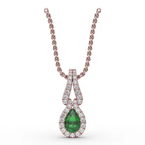 Make A Statement Emerald and Diamond Pendant
