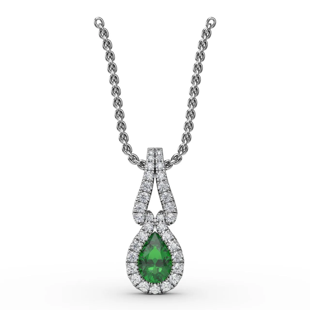 Make A Statement Emerald and Diamond Pendant