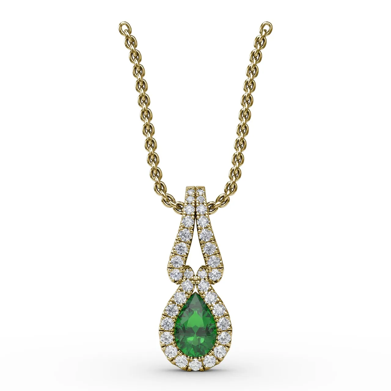 Make A Statement Emerald and Diamond Pendant