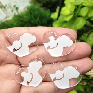 Mamá e Hijo, Mamá e Hija - 8 Dijes, 30mm / Mother and son, mother and daughter charms - 8 charms, 30mm