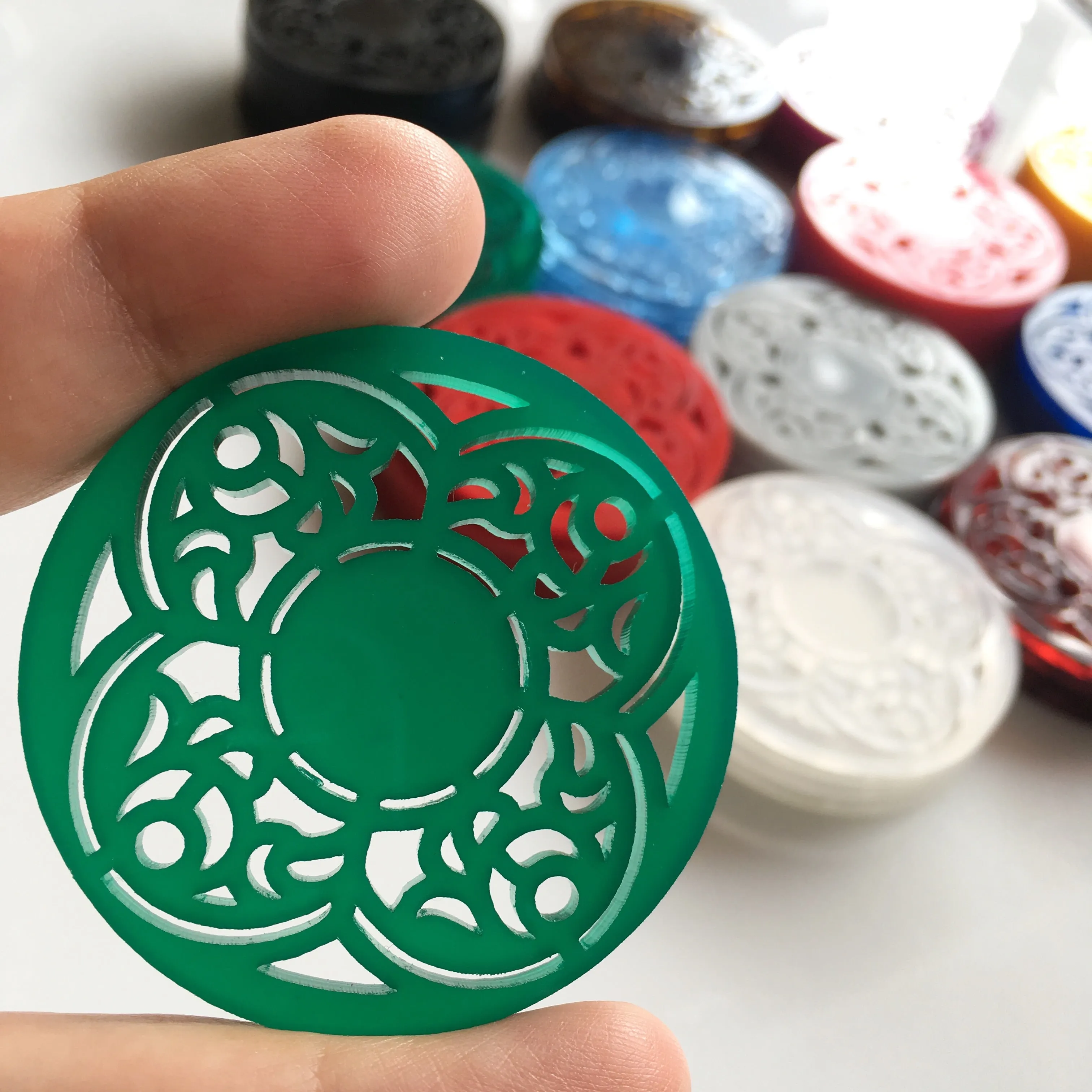 Mandala Pendants for Earrings / 6 Pieces, 50mm