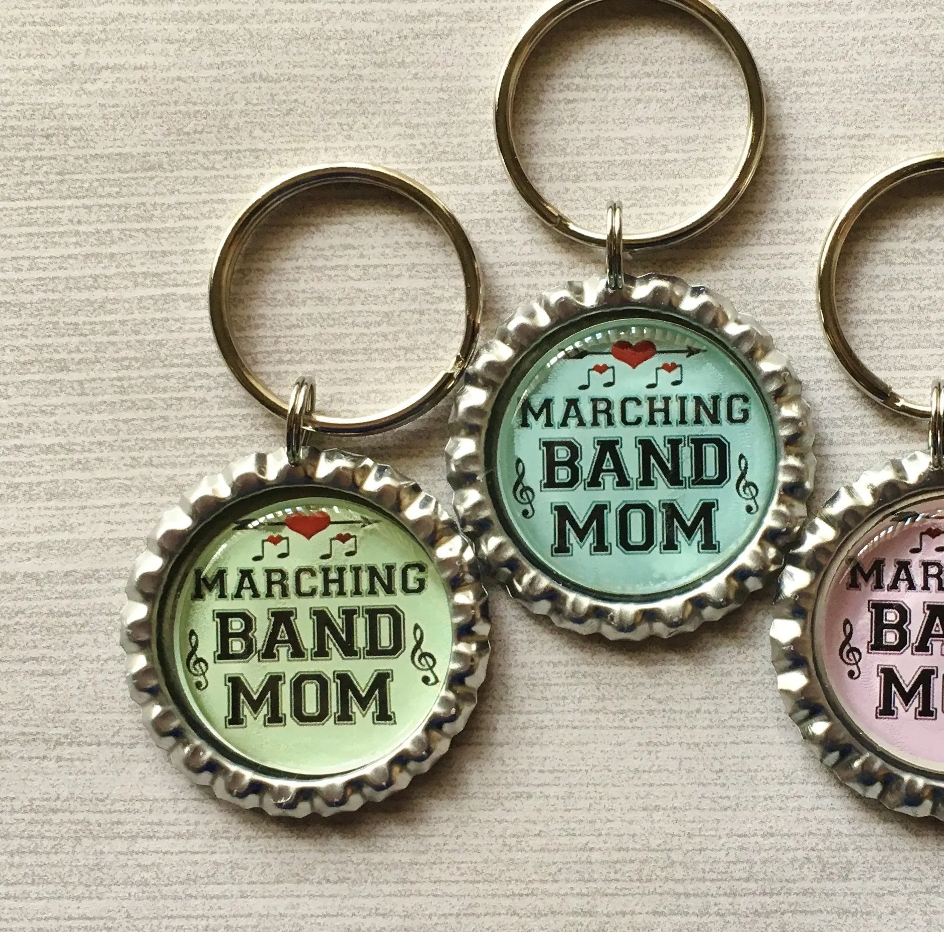 Marching Band Mom Keychains