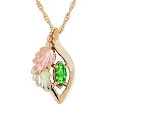 Marquise Emerald - Black Hills Gold Pendant