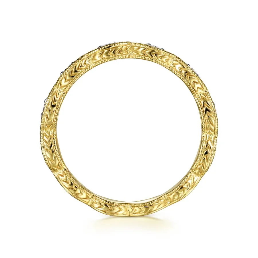 Marquise Stacking Band in Yellow Gold