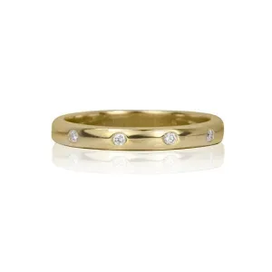 Max Strauss 14K Yellow Gold Diamond Flush Set Band