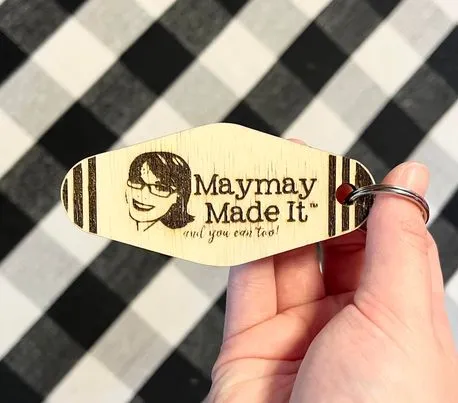 Maymay Made It Wooden Key Chain{F112}
