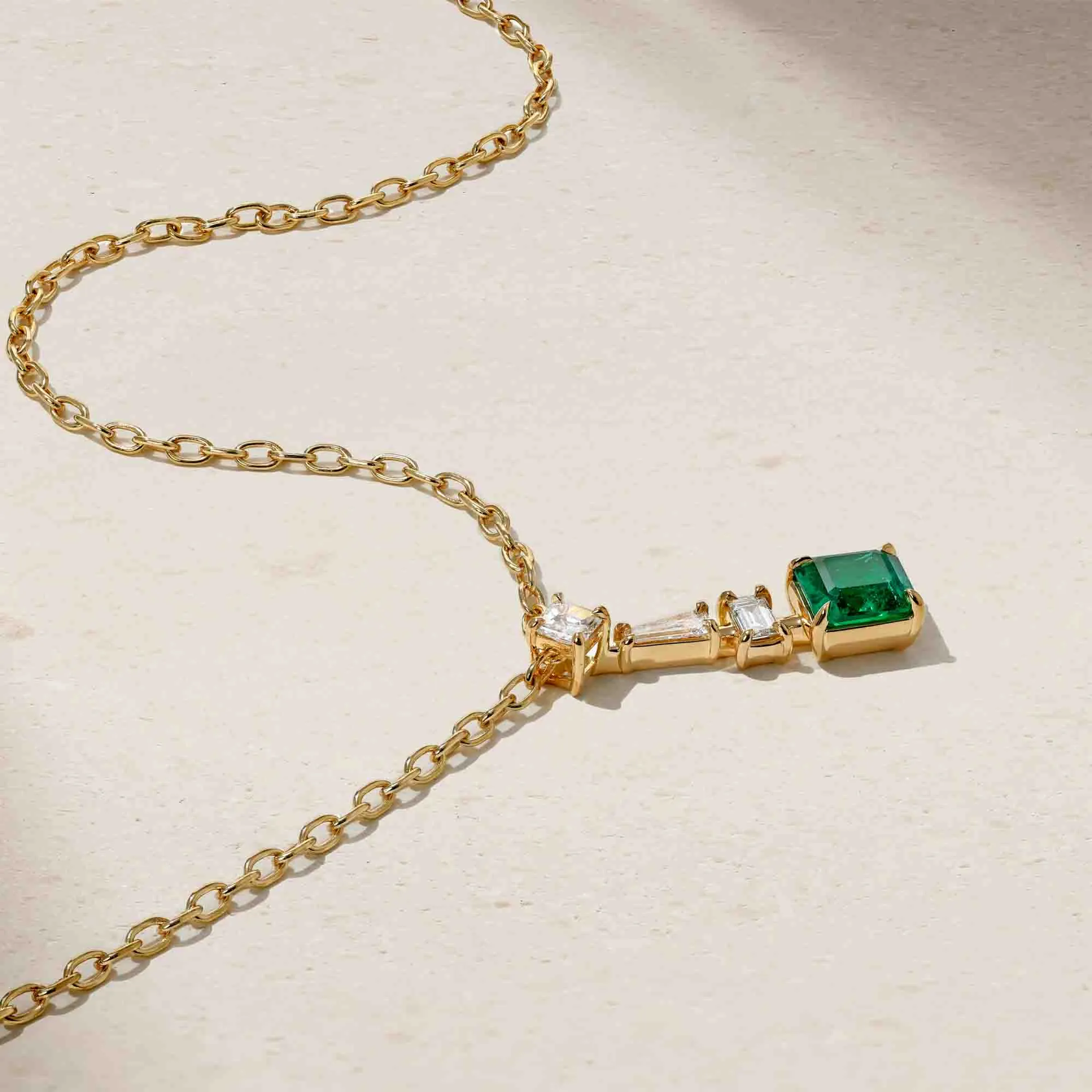 Medley Emerald and Diamond Pendant