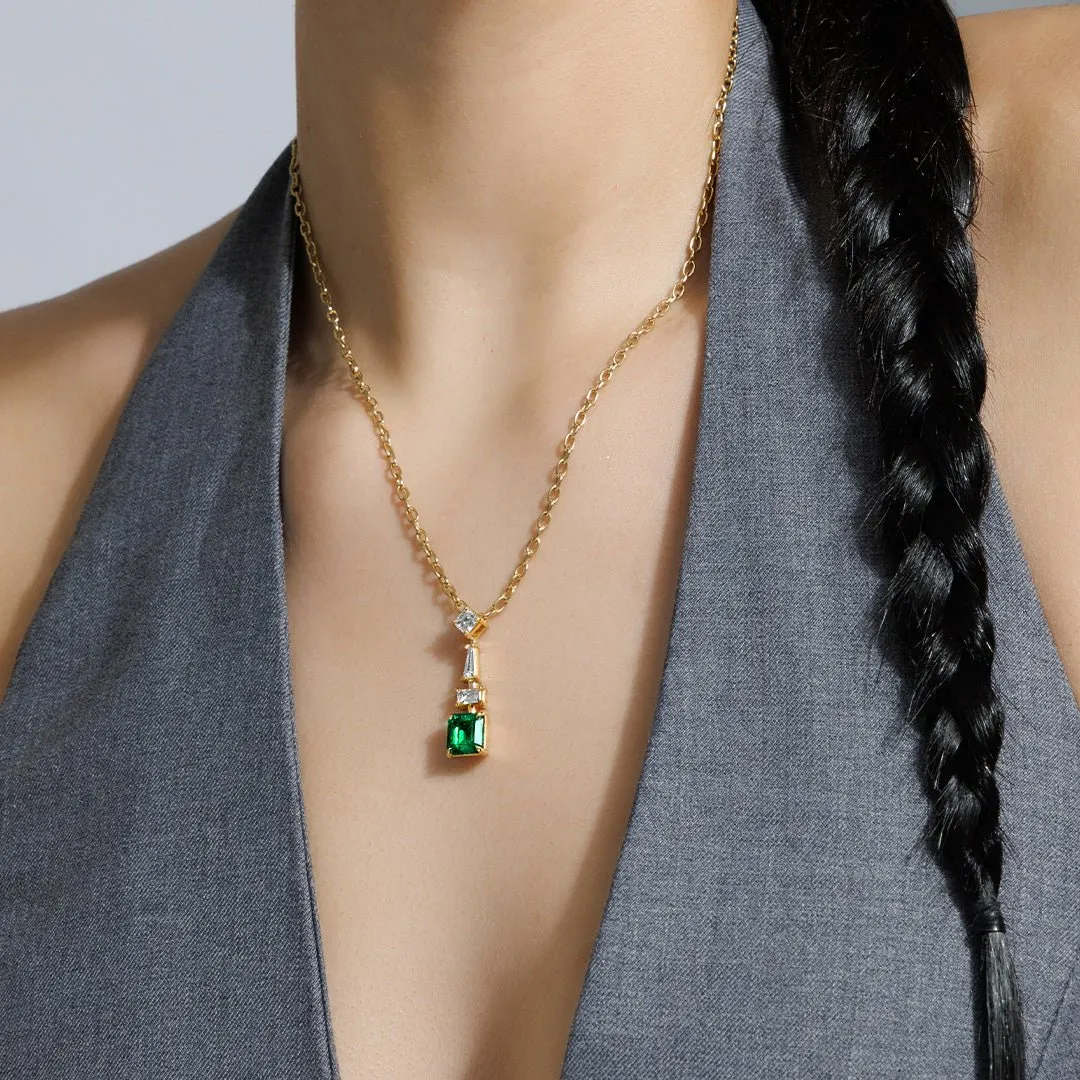 Medley Emerald and Diamond Pendant