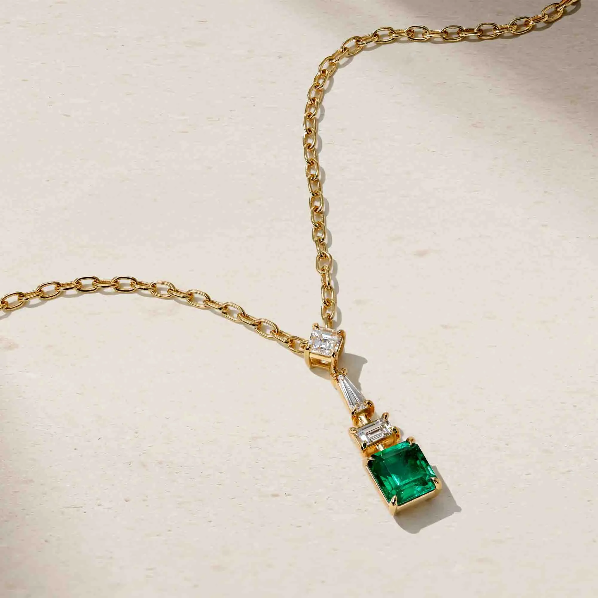 Medley Emerald and Diamond Pendant
