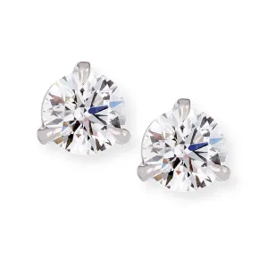 Memoire 3 Prong Stud Earrings