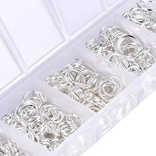 Metal Open Jump Rings Kit Set of 1450