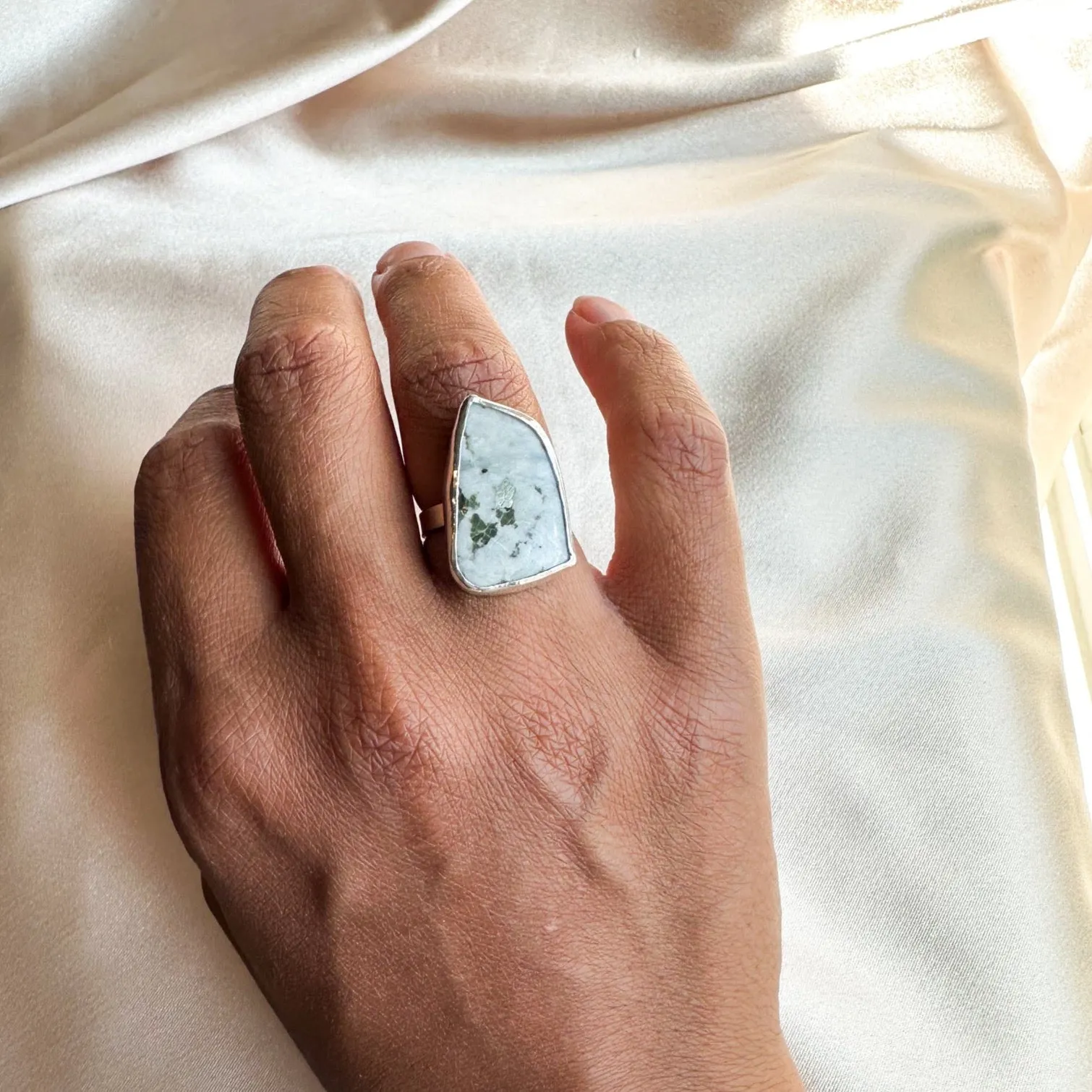 Mica Sterling Silver Mini Cigar Band Ring | Size 7