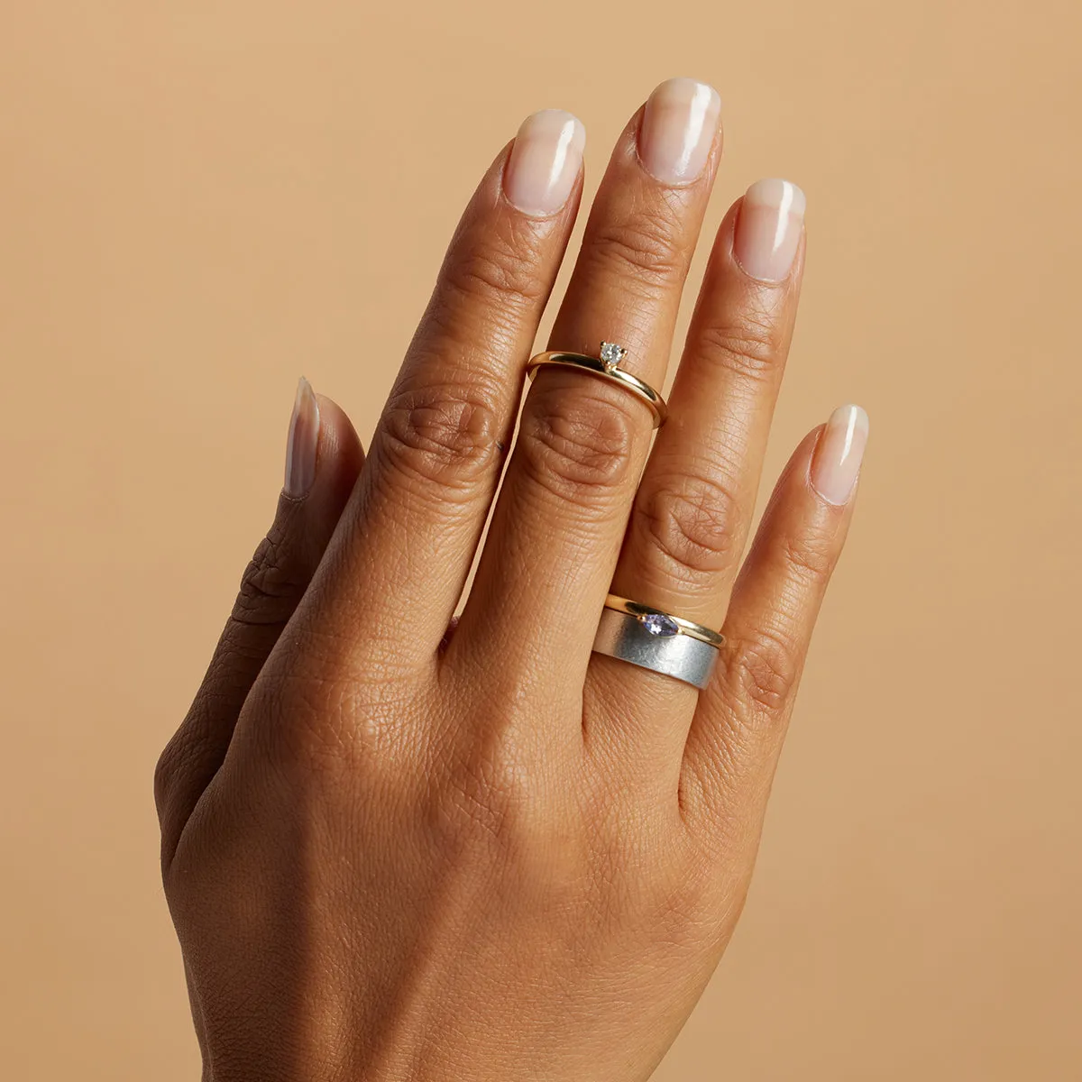 MILESTONE LATITUDE MARQUISE RING IN 10K GOLD - NEW