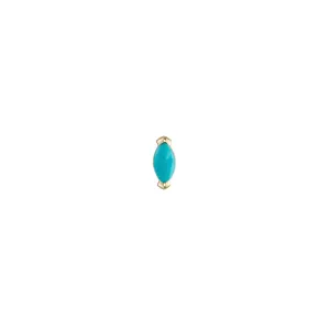 Mini Claw Set Marquise Cut Turquoise Stud