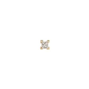 Mini Claw Set Princess Cut Diamond Stud