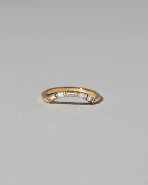 Mini Curve Band in Baguette 18k Yellow Gold with Diamonds - sz4.75 x Vault