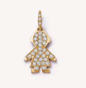 Mini Pavé Baby Boy Pendant