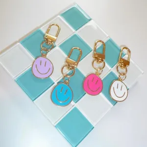 Mini Smiley Face Key Charms