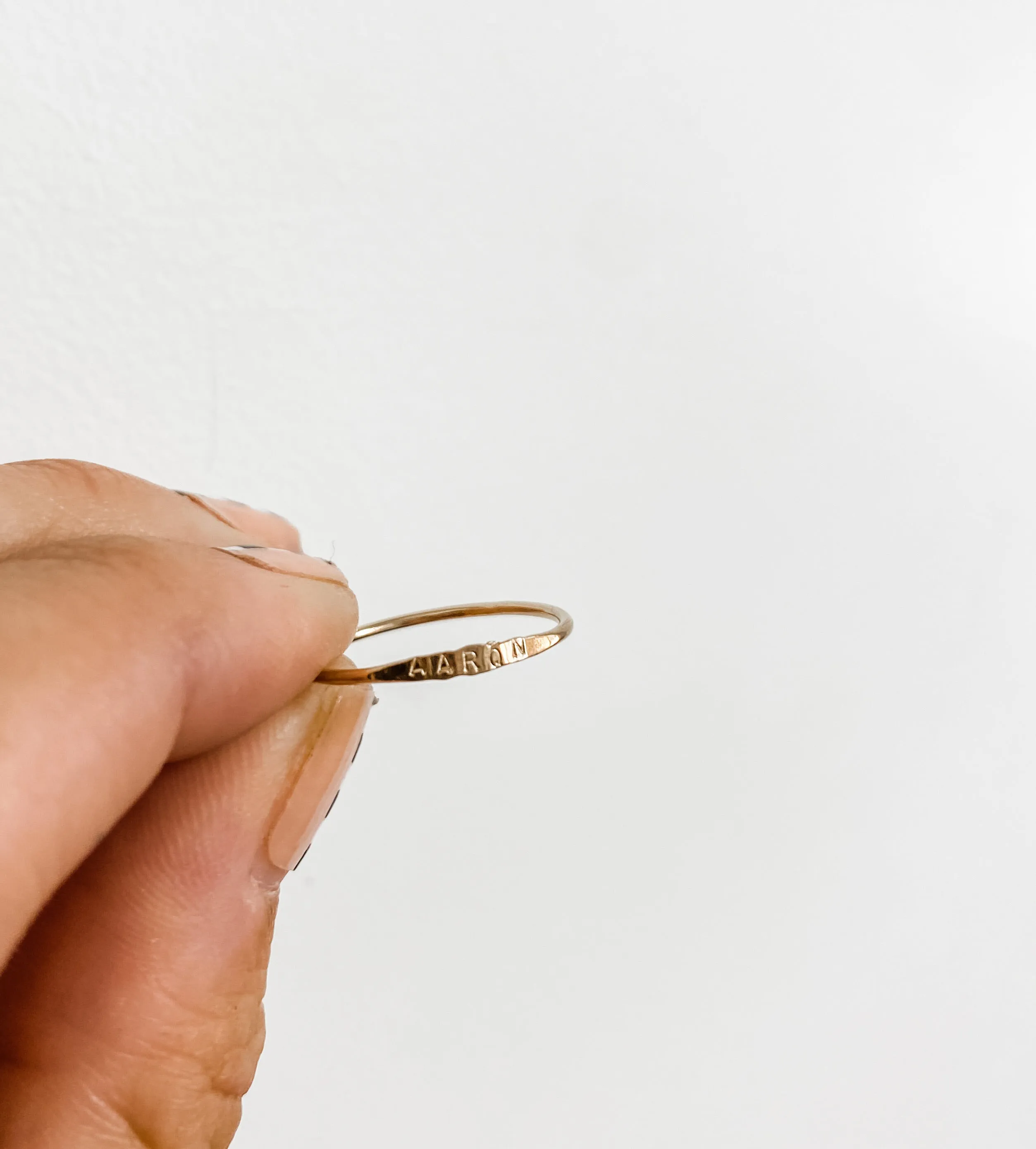 MINI STAMPED STACKING RING