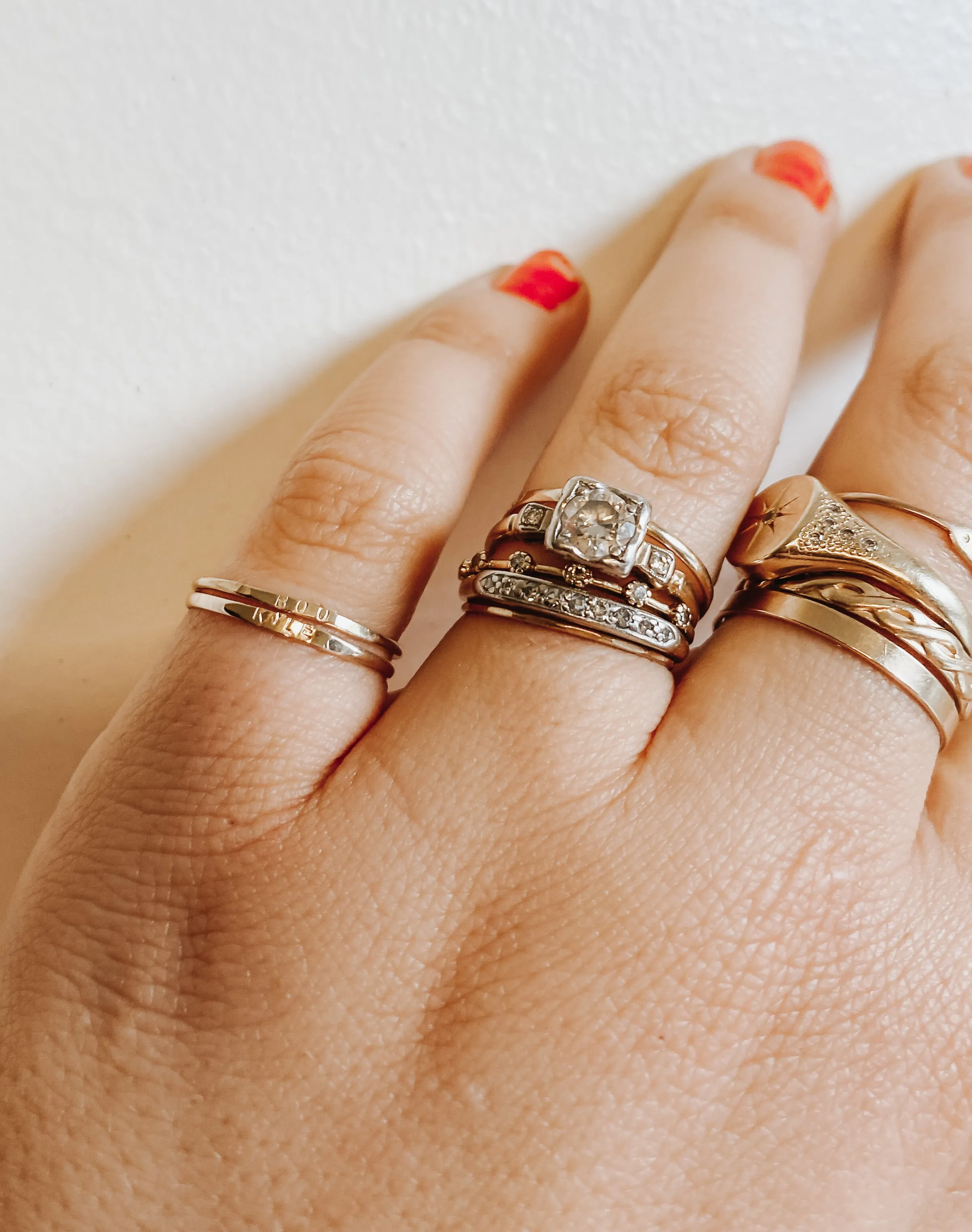 MINI STAMPED STACKING RING