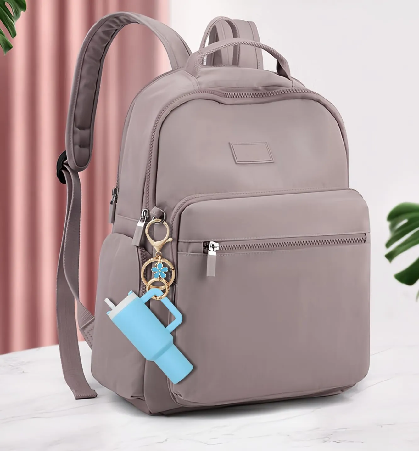 Mini Tumbler Keychain Accessories for Stanley Cup,Cute Cup Key Charms for Women Purse Handbag Backpack (Blue)