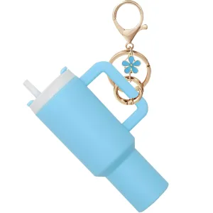Mini Tumbler Keychain Accessories for Stanley Cup,Cute Cup Key Charms for Women Purse Handbag Backpack (Blue)