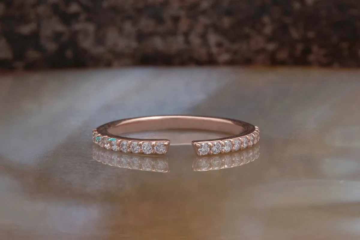 Minimalist ring-Diamond Eternity Band-Wedding band-Stacking rings-Baguette ring-Diamond Ring-Nesting Wedding Band-Matching rings