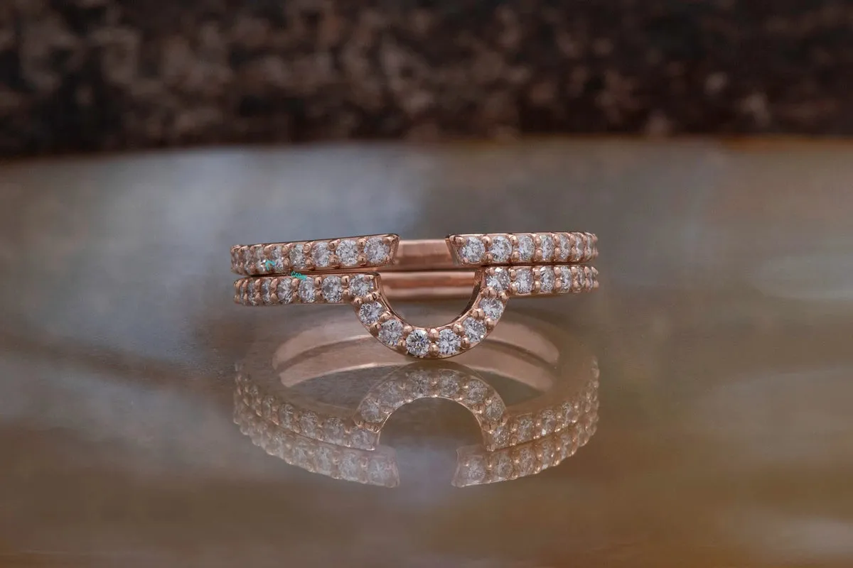 Minimalist ring-Diamond Eternity Band-Wedding band-Stacking rings-Baguette ring-Diamond Ring-Nesting Wedding Band-Matching rings