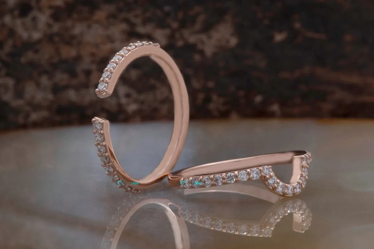 Minimalist ring-Diamond Eternity Band-Wedding band-Stacking rings-Baguette ring-Diamond Ring-Nesting Wedding Band-Matching rings