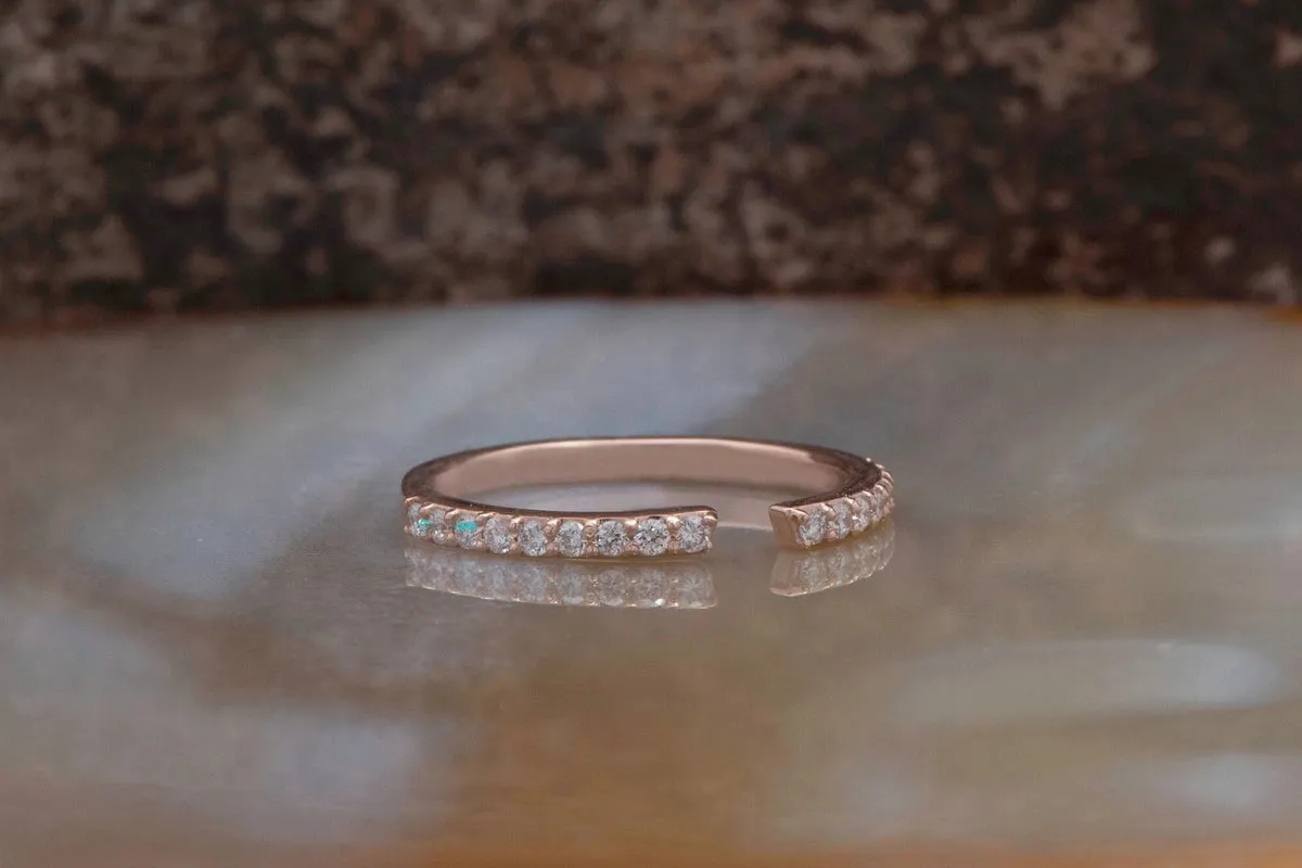 Minimalist ring-Diamond Eternity Band-Wedding band-Stacking rings-Baguette ring-Diamond Ring-Nesting Wedding Band-Matching rings