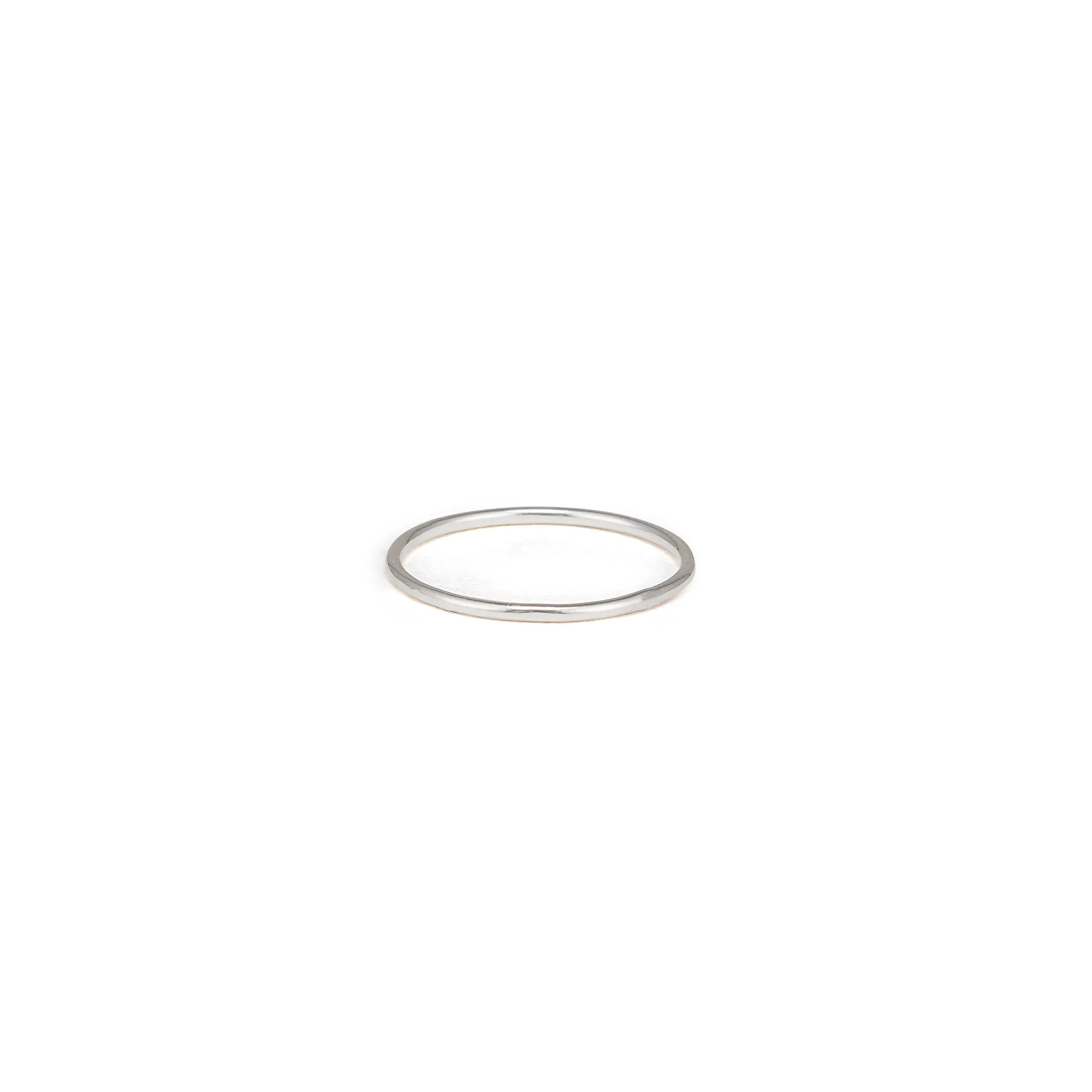 Mirage Hammered Silver Fine Band Ring