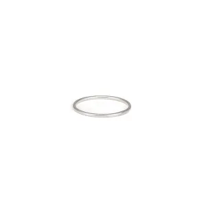 Mirage Hammered Silver Fine Band Ring