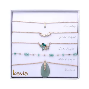 Mixed Gemstone Pendant Necklace Set