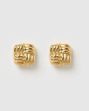 Miz Casa & Co Eleanor Stud Earrings Gold