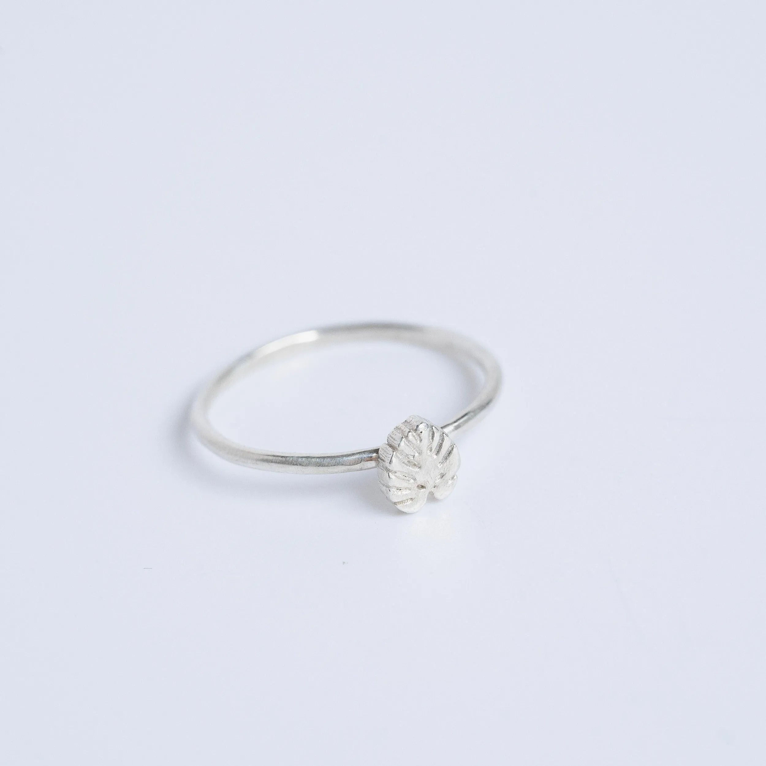 Monstera Stacking Ring in Sterling Silver