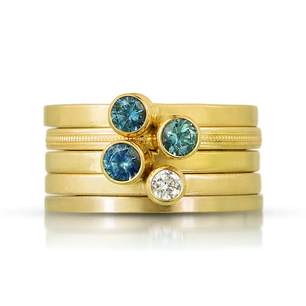 Montana Sapphire stacking rings