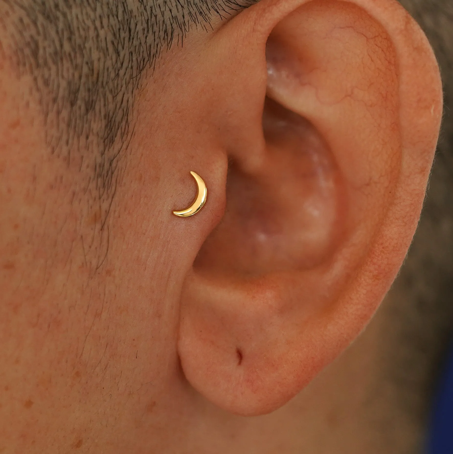 Moon Flatback Piercing