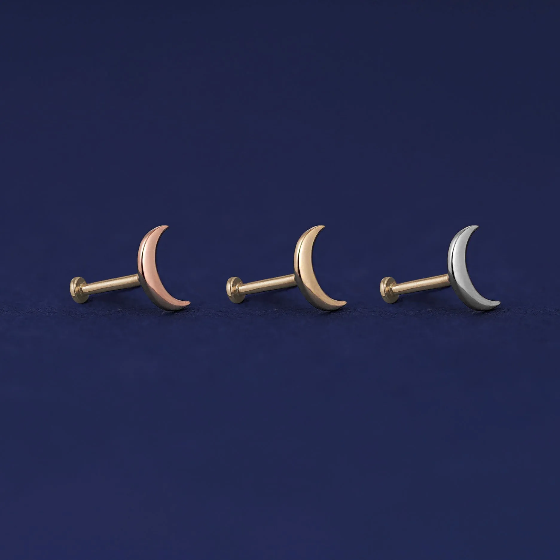 Moon Flatback Piercing