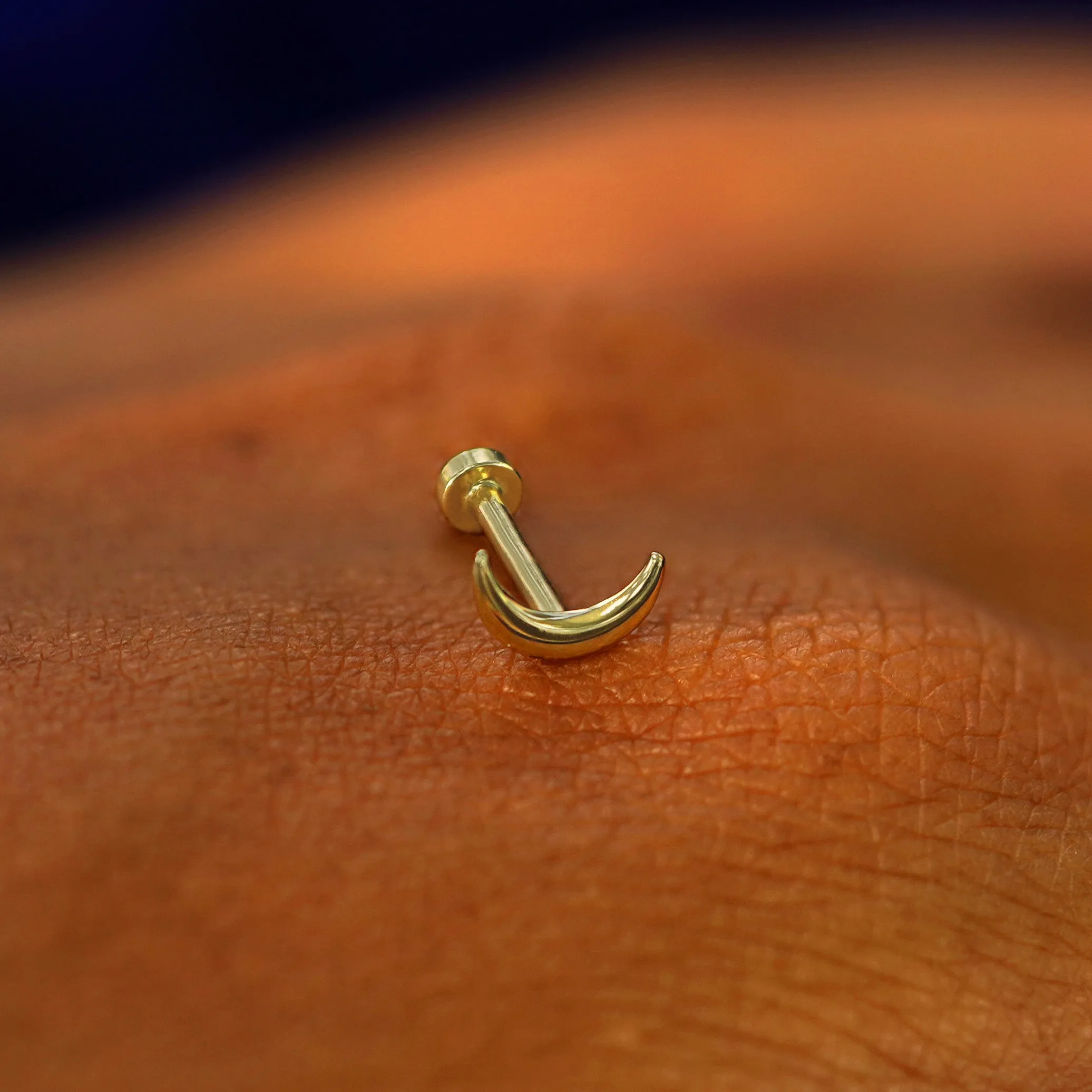 Moon Flatback Piercing