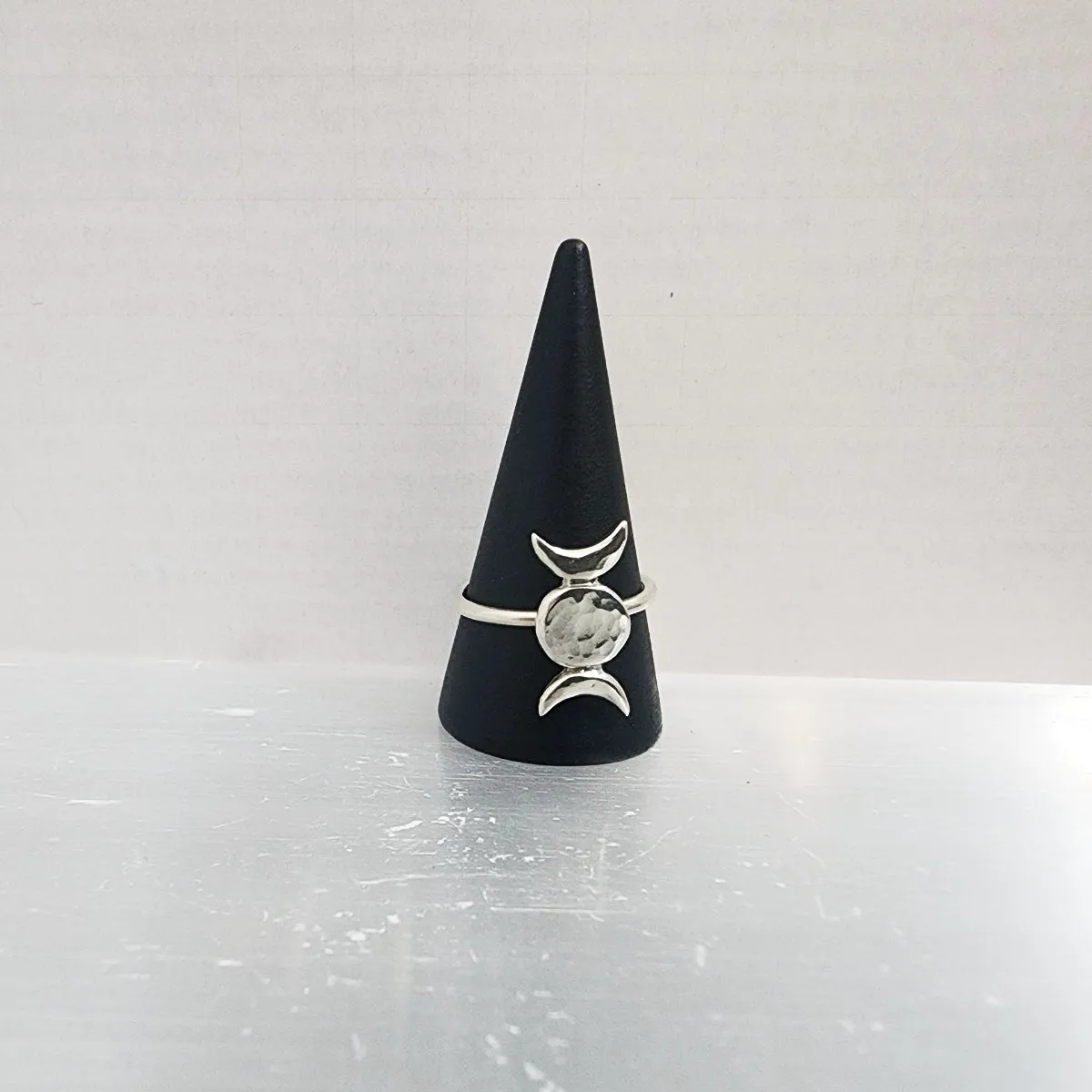 Moon Phase Ring in Sterling Silver / Size 8.5 / Ready to Ship