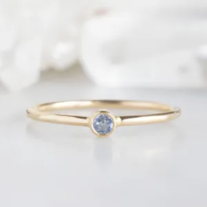 Moonstone Birthstone Stacking Ring | 10K Yellow Gold