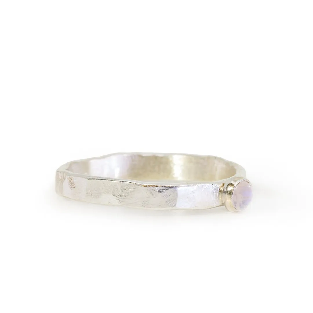 Moonstone Stackable Sterling Silver Handcrafted Ring - Ceci Greco Designs