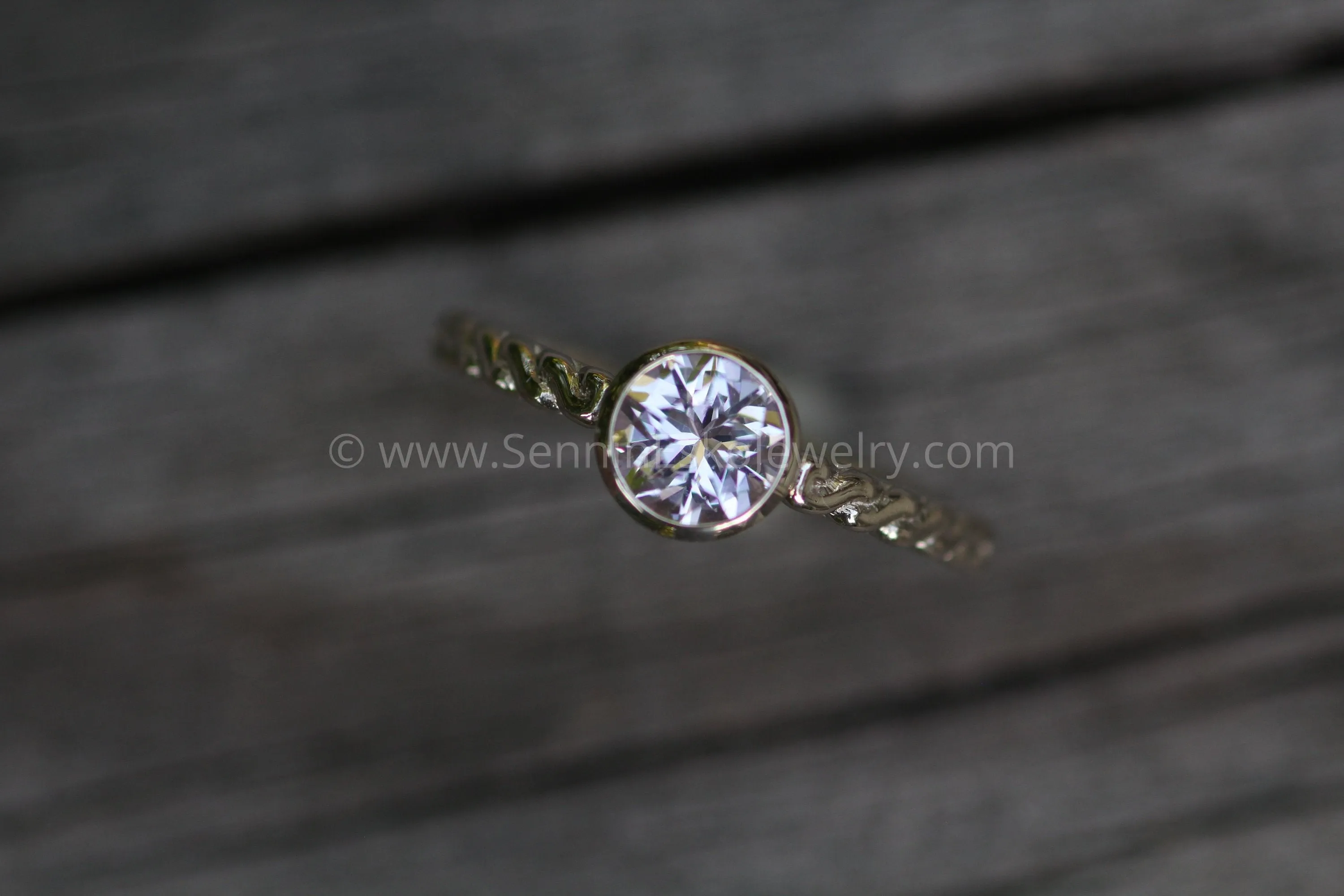 Morganite Engagement Ring - Precision Star Cut Morganite Braid Ring - Morganite Braid Ring - Morganite Rope Ring